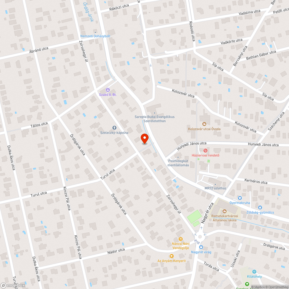 Jeges út bejelentés helye