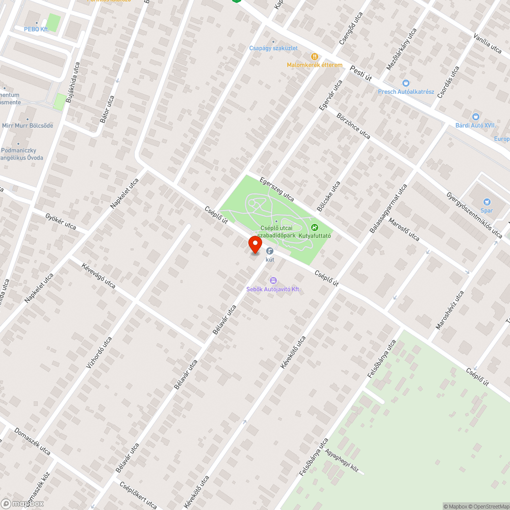 Pumpapálya világítás bejelentés helye