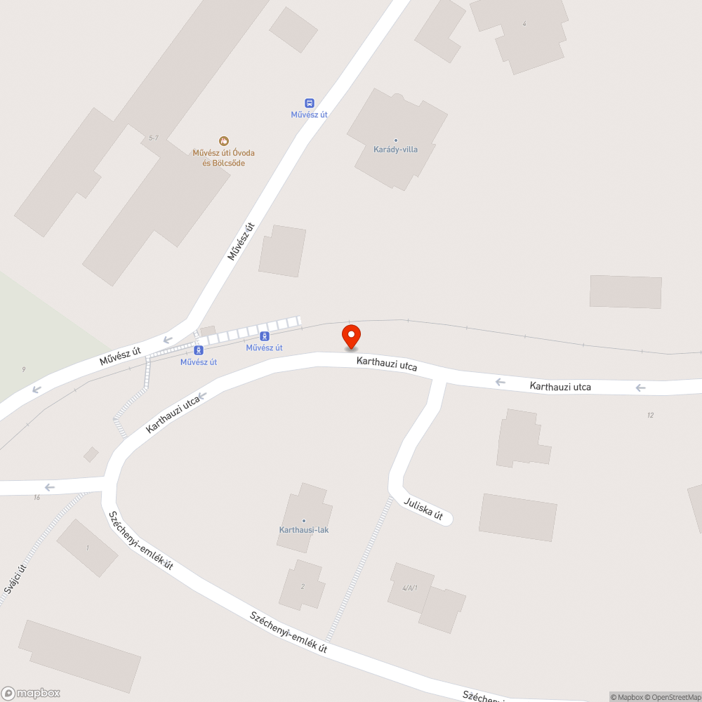 Kátyú a Karthauzi úton bejelentés helye