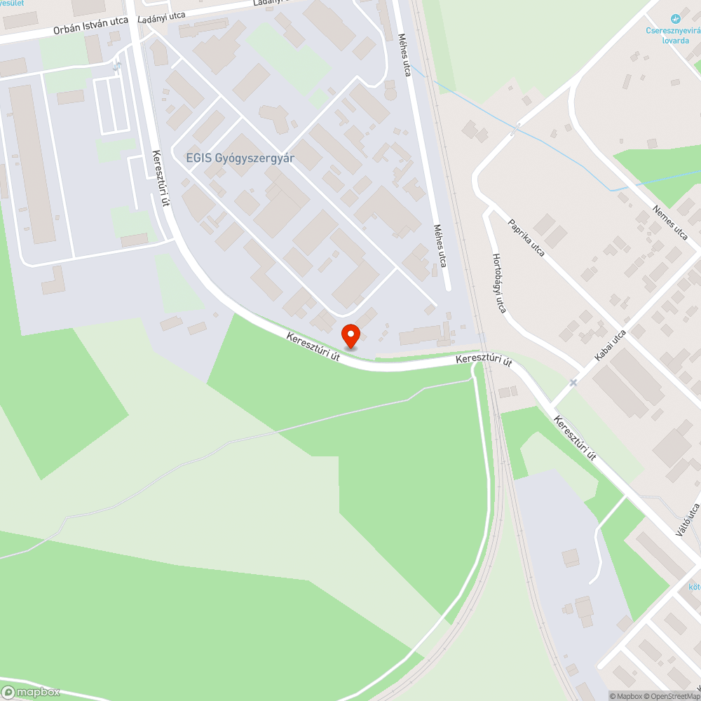 Keresztúri út, kátyús szakasz bejelentés helye