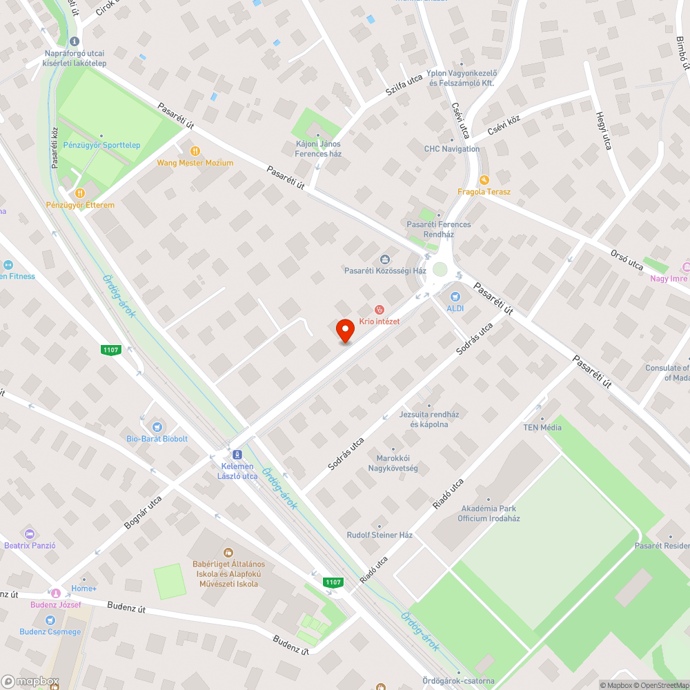 Nem működő közvilágítás (1db) bejelentés helye