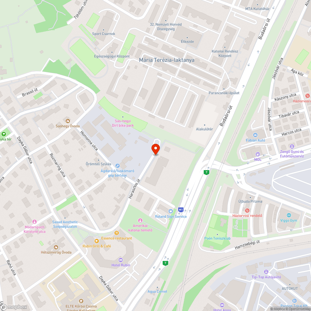 Két Jaguár a Harasztos úton bejelentés helye