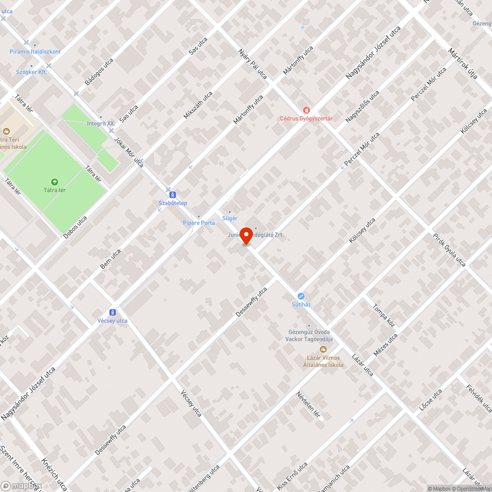 Csúszós buszmegálló bejelentés helye