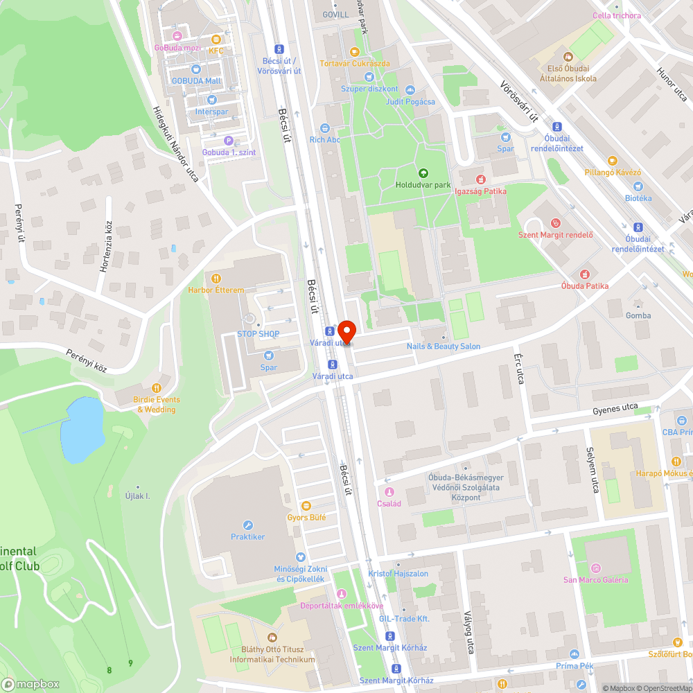 Beduguló parkoló a Váradi utcában bejelentés helye