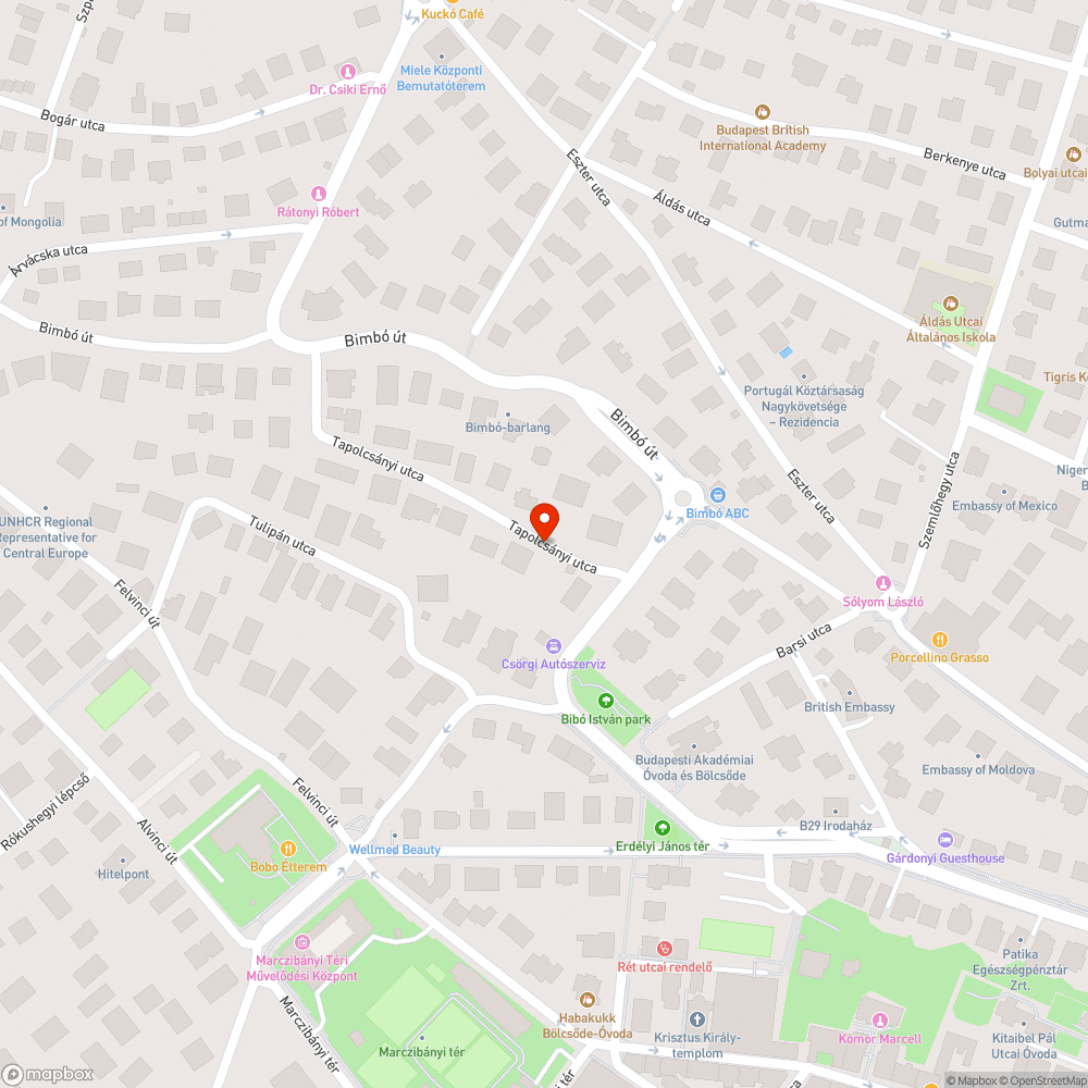 kátyús út bejelentés helye