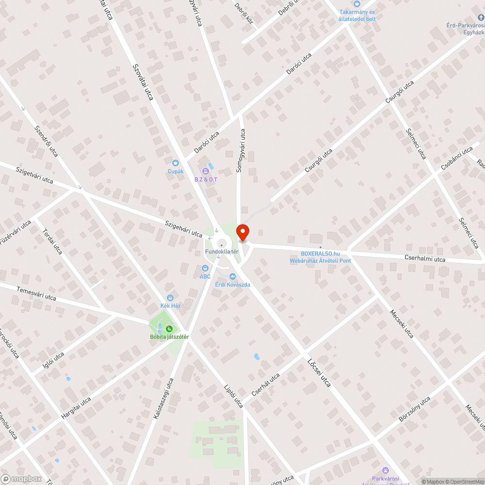 Elhagyott jármű bejelentés helye