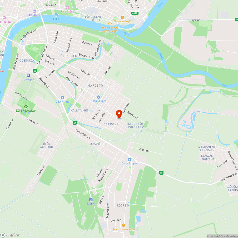 Kátyú az út közepén a kanyarban bejelentés helye