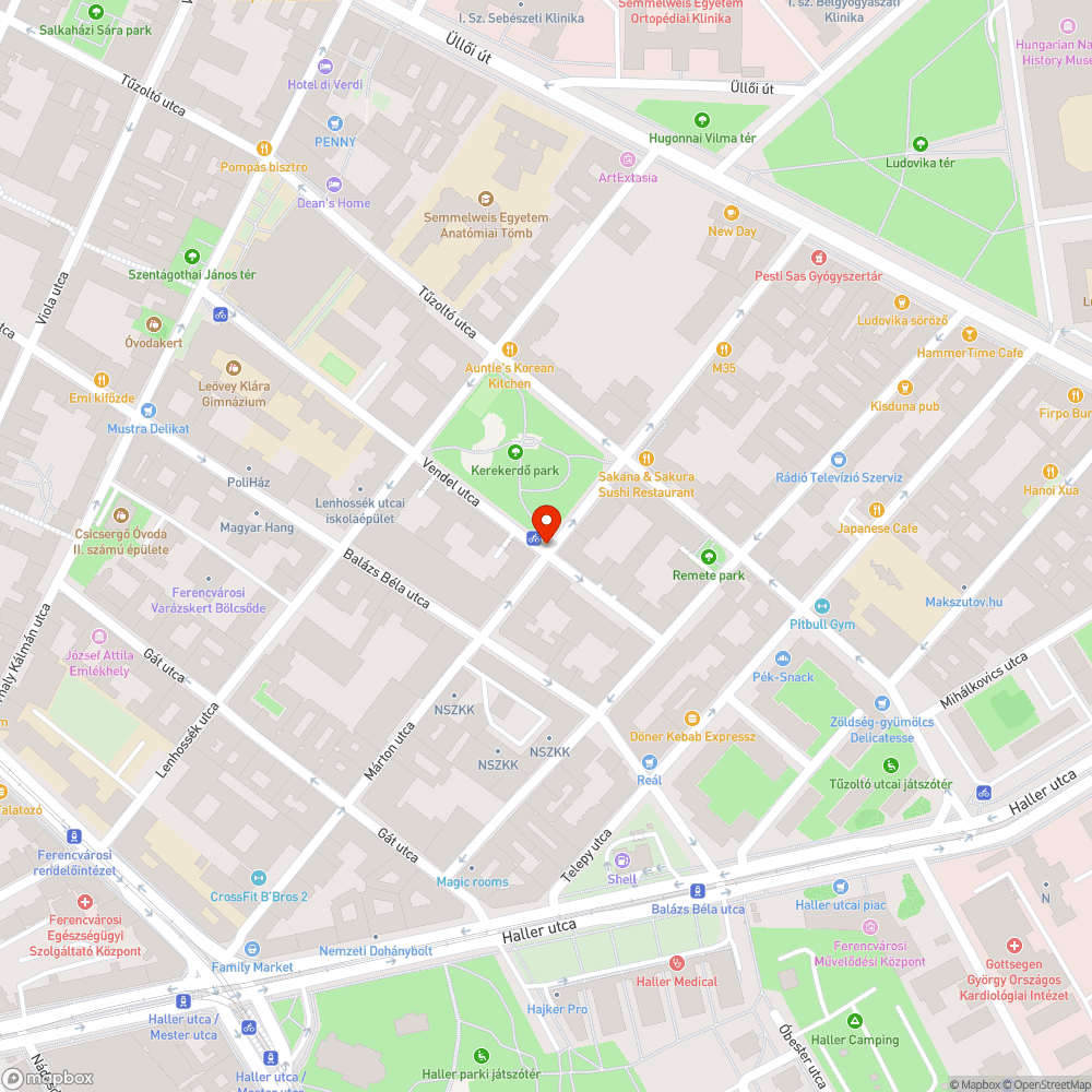 Oszlop bejelentés helye