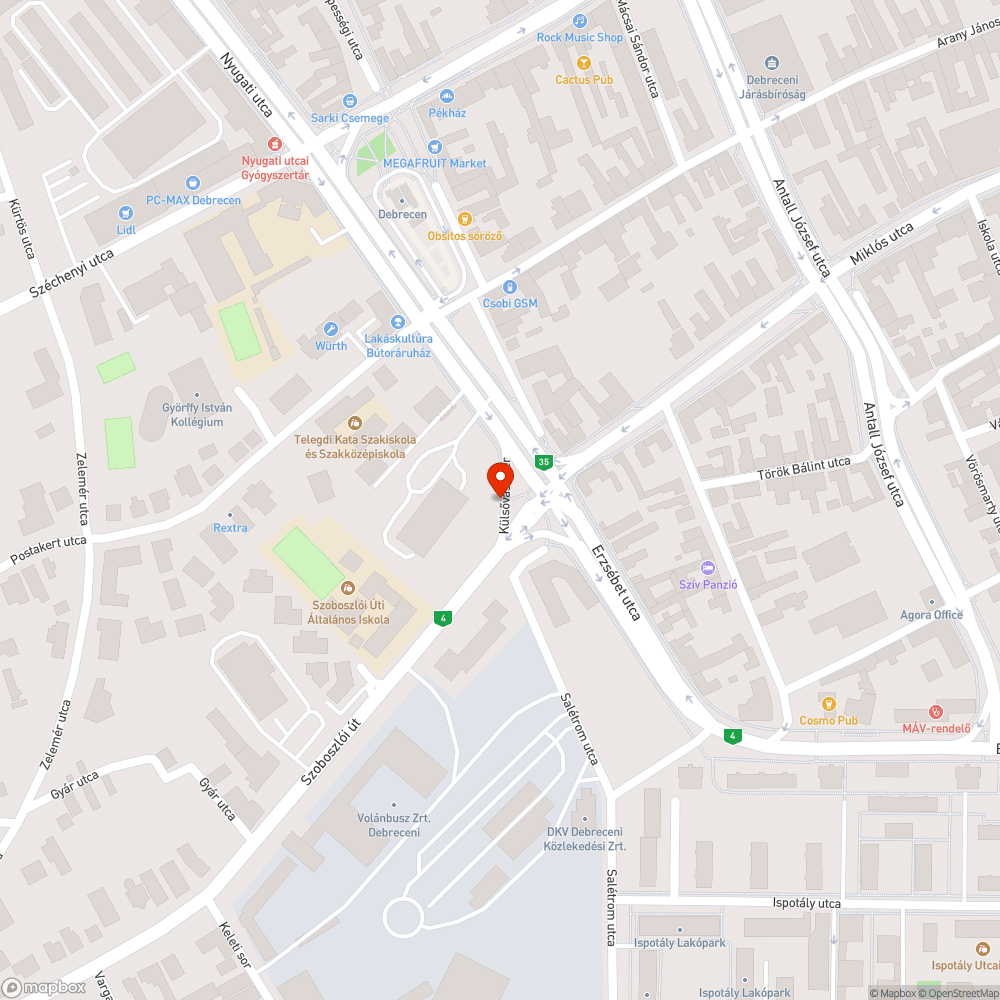 Nem működő közvilágítás bejelentés helye