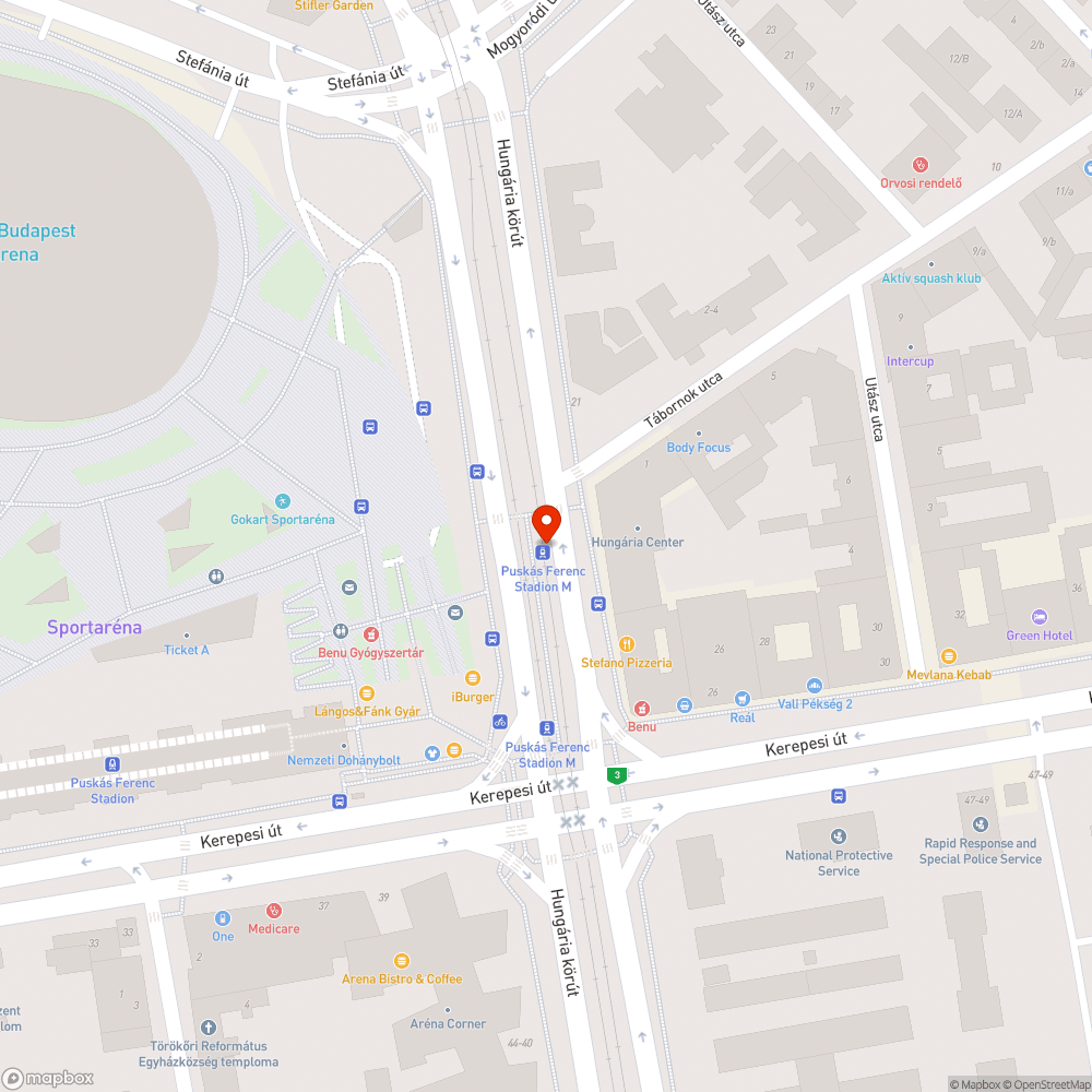 Nyitva hagyott BKK-szekrény bejelentés helye