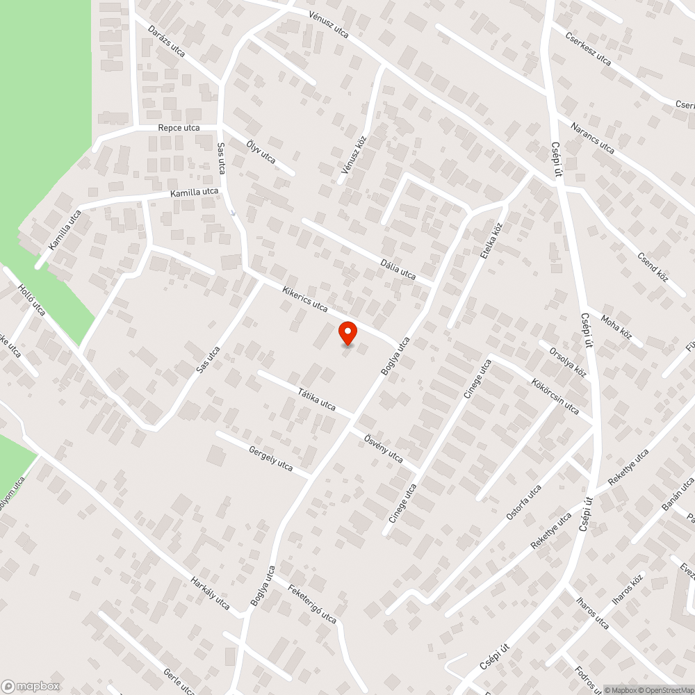 Kátyúk bejelentés helye