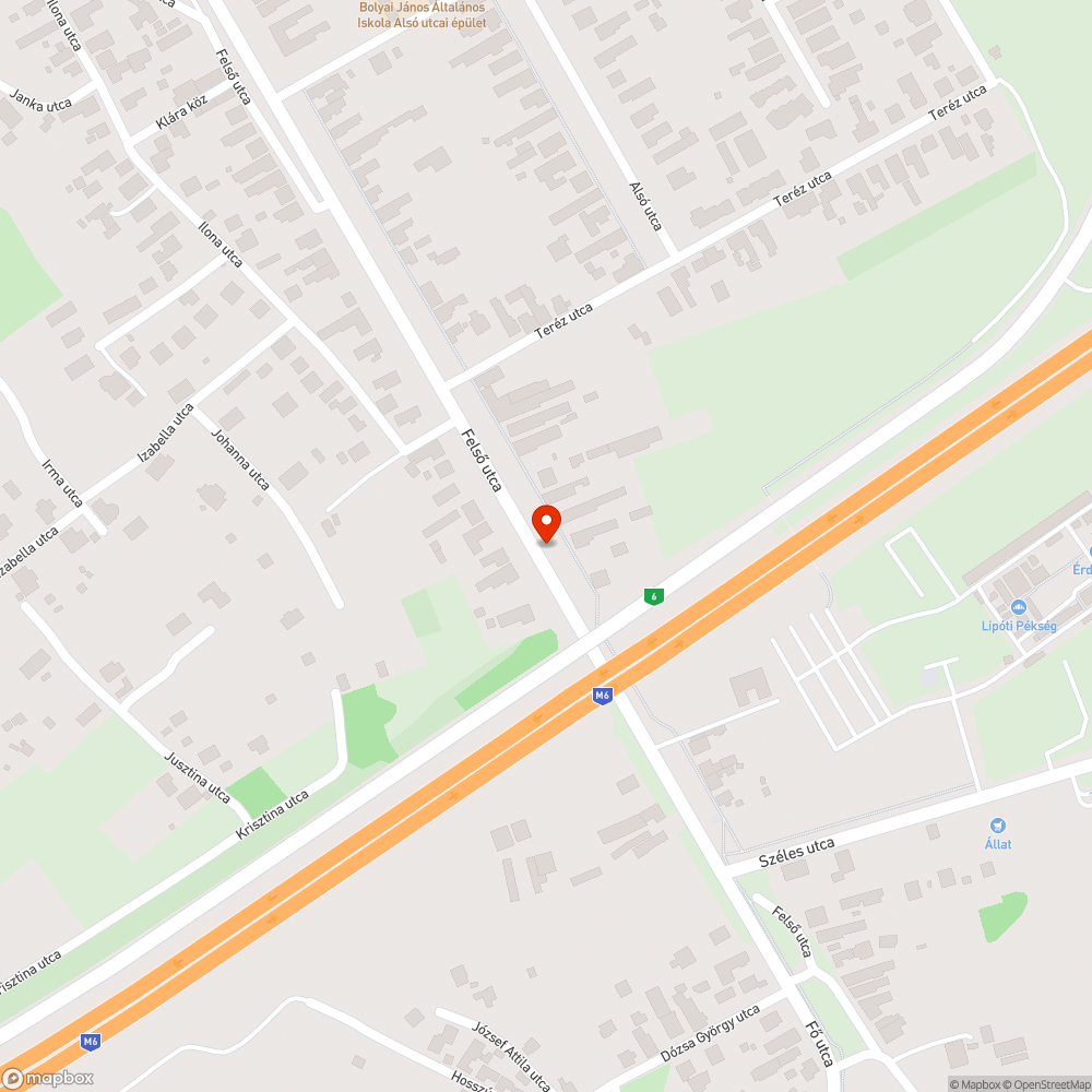 Elhagyott jármű bejelentés helye