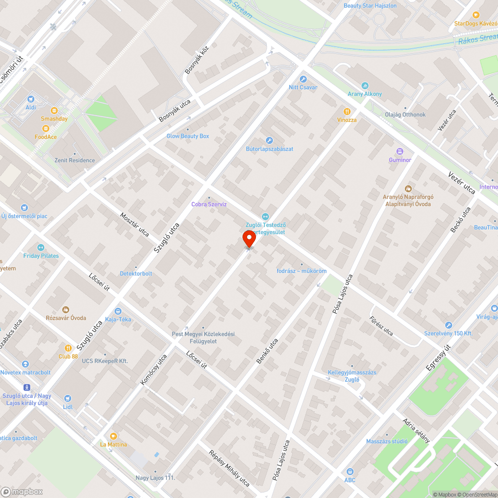 Veszélyes kátyú bejelentés helye