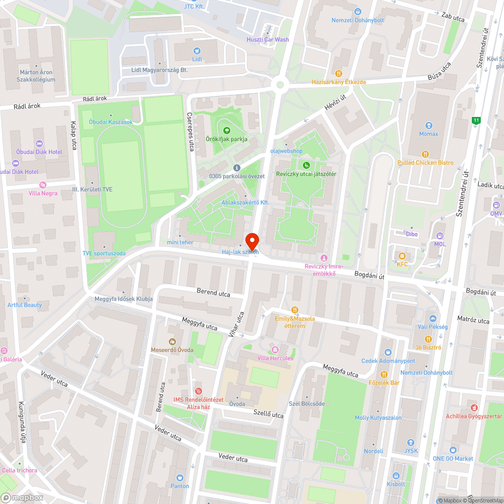 Kátyúkkal és egyenetlenségekkel teli útszakasz bejelentés helye