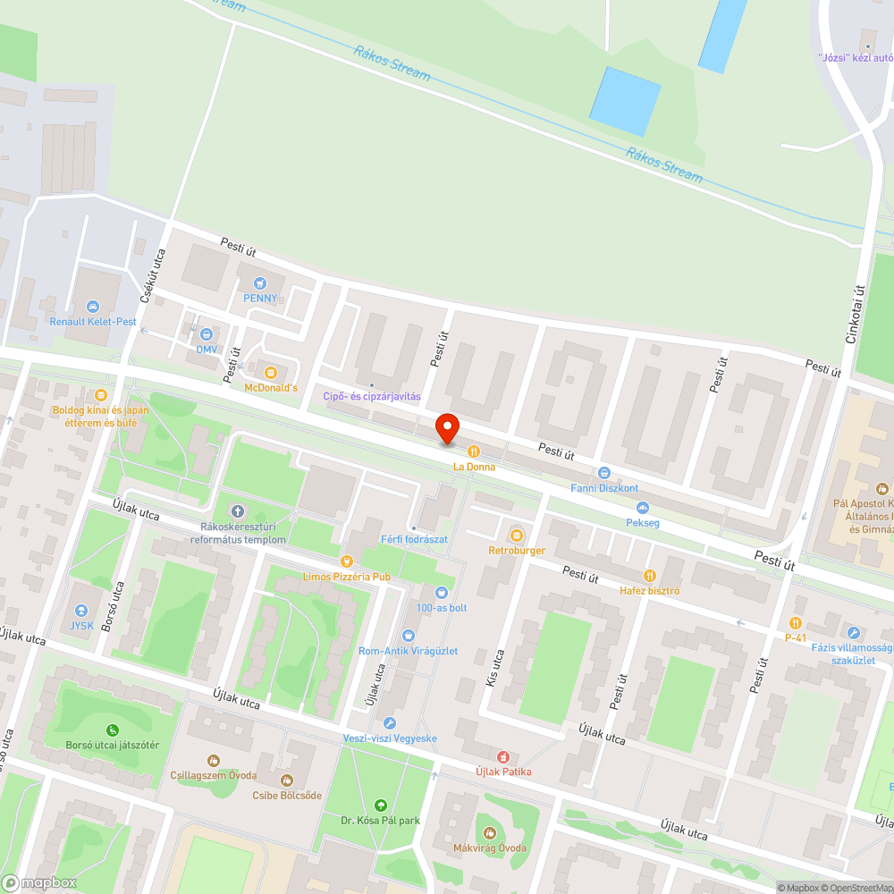 Szemét az úttesten és a zöldsávon bejelentés helye