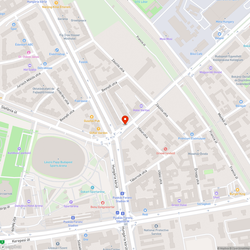 Úton megálló csapadék bejelentés helye