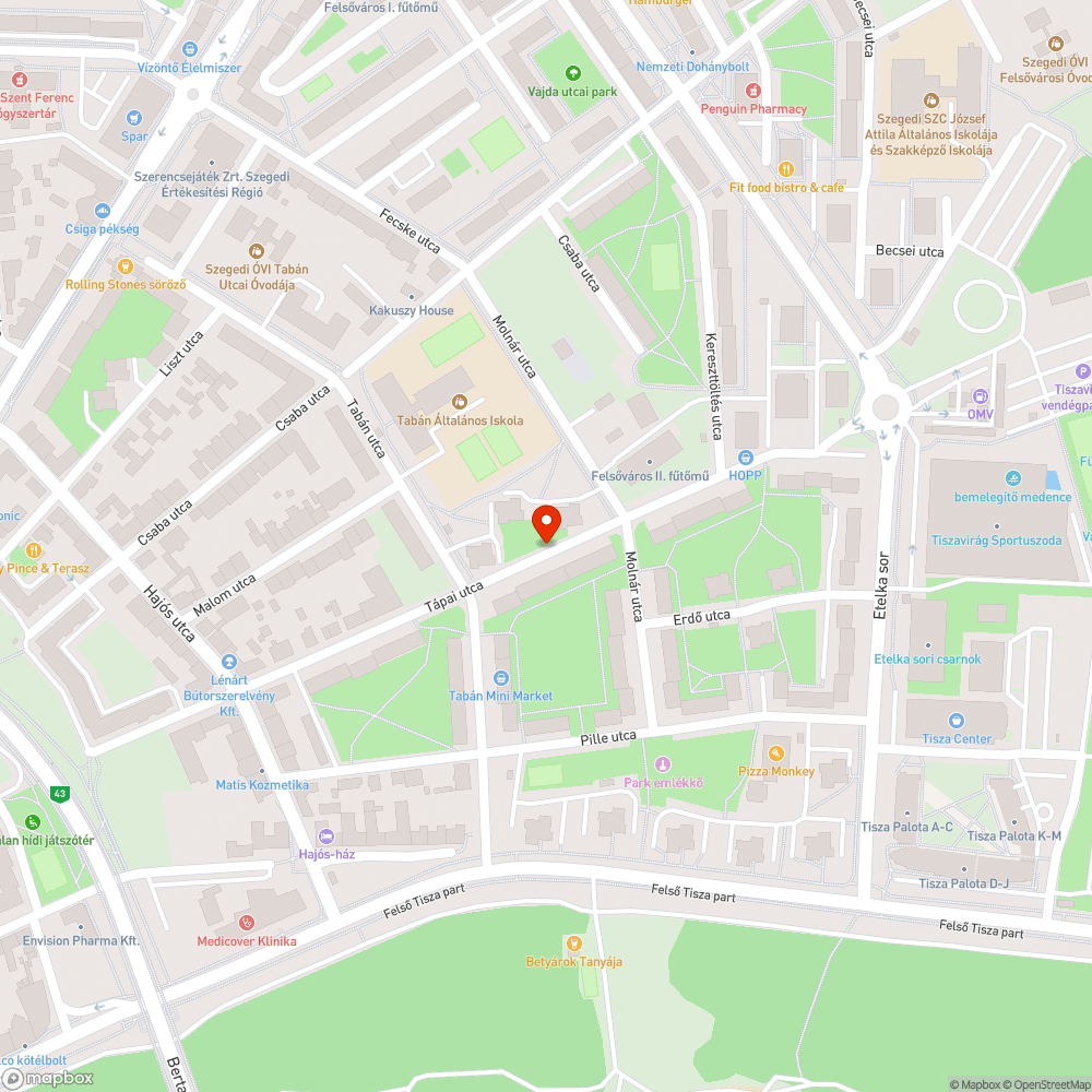 Saras úttest és jáda bejelentés helye