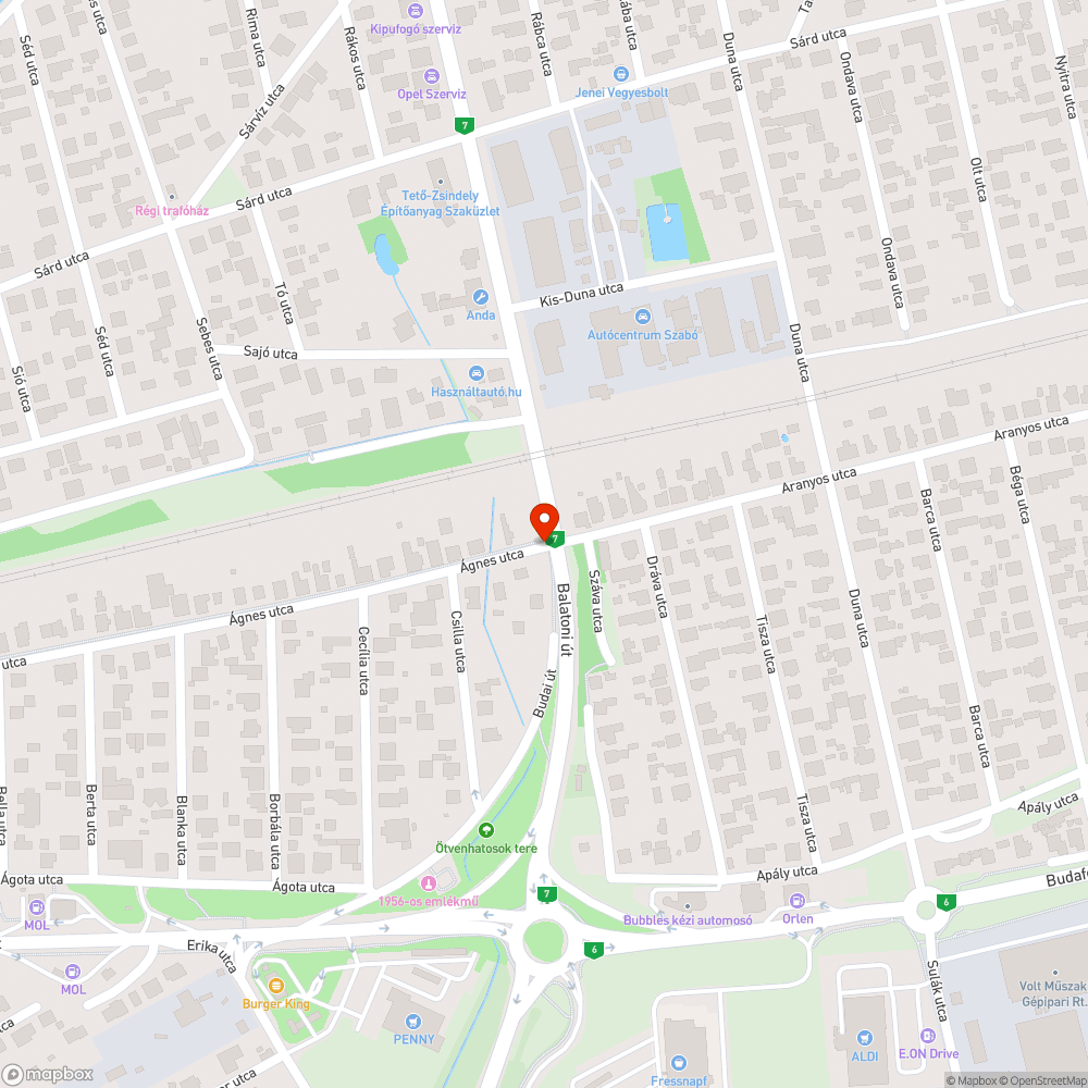 Kidöntött tábla bejelentés helye