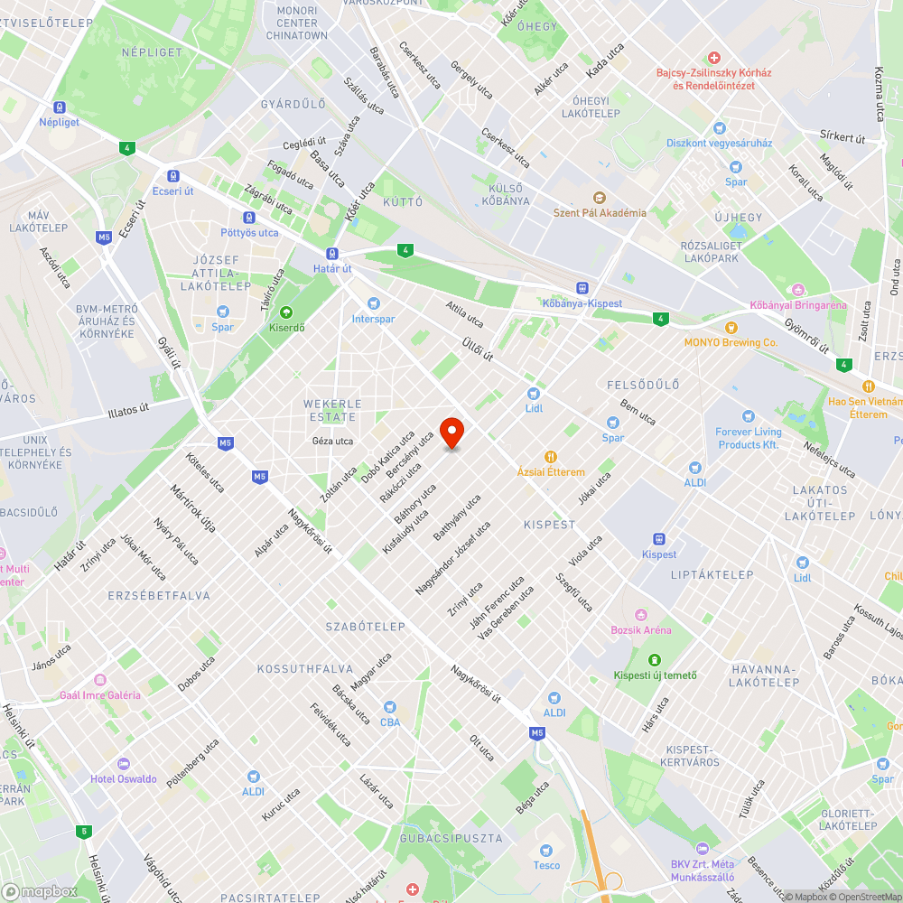 Szemét bejelentés helye