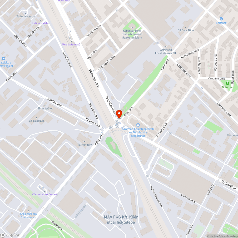 Sötét a Kőér utcai vasúti átjáró bejelentés helye