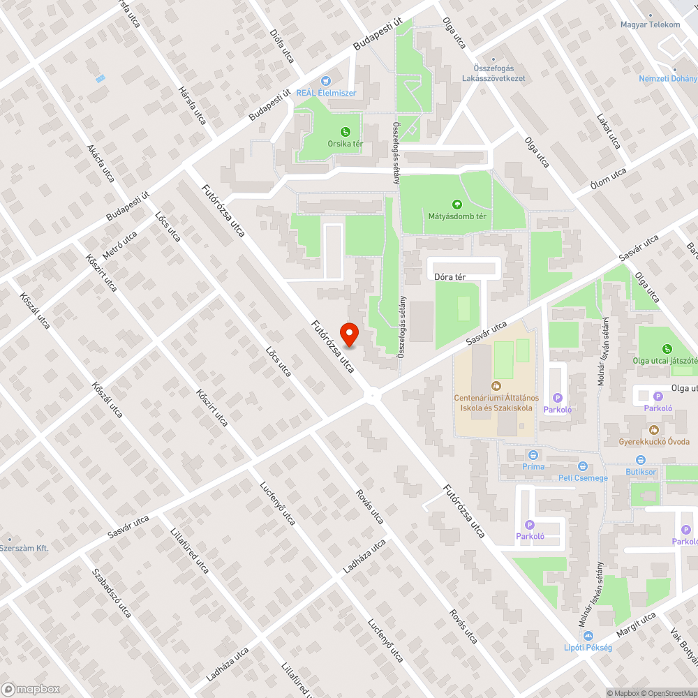 Megrongált telefonfülke bejelentés helye