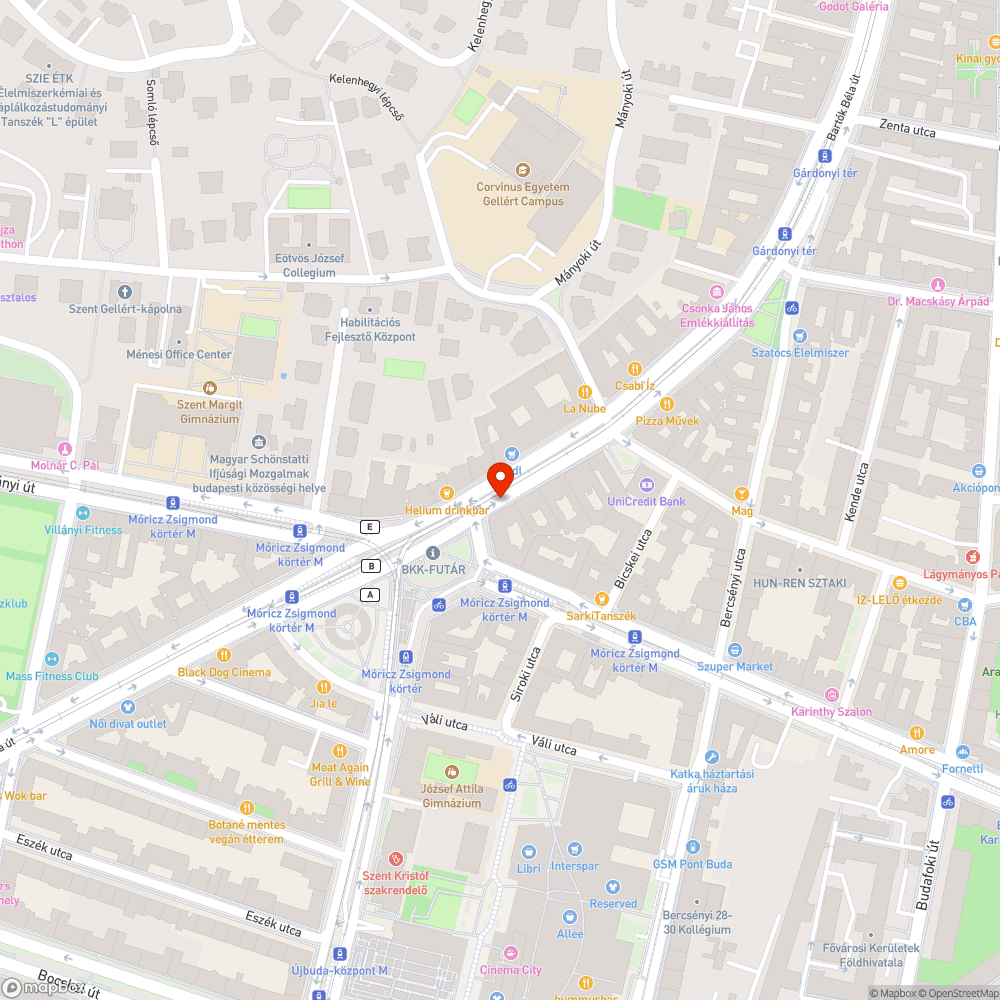 Védett kerékpársávot a Bartókra! bejelentés helye