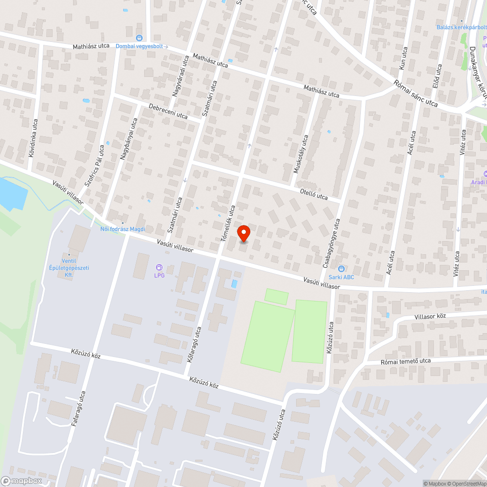 Vasúti Villasor 55-59 között nem működik a közvilágítás bejelentés helye