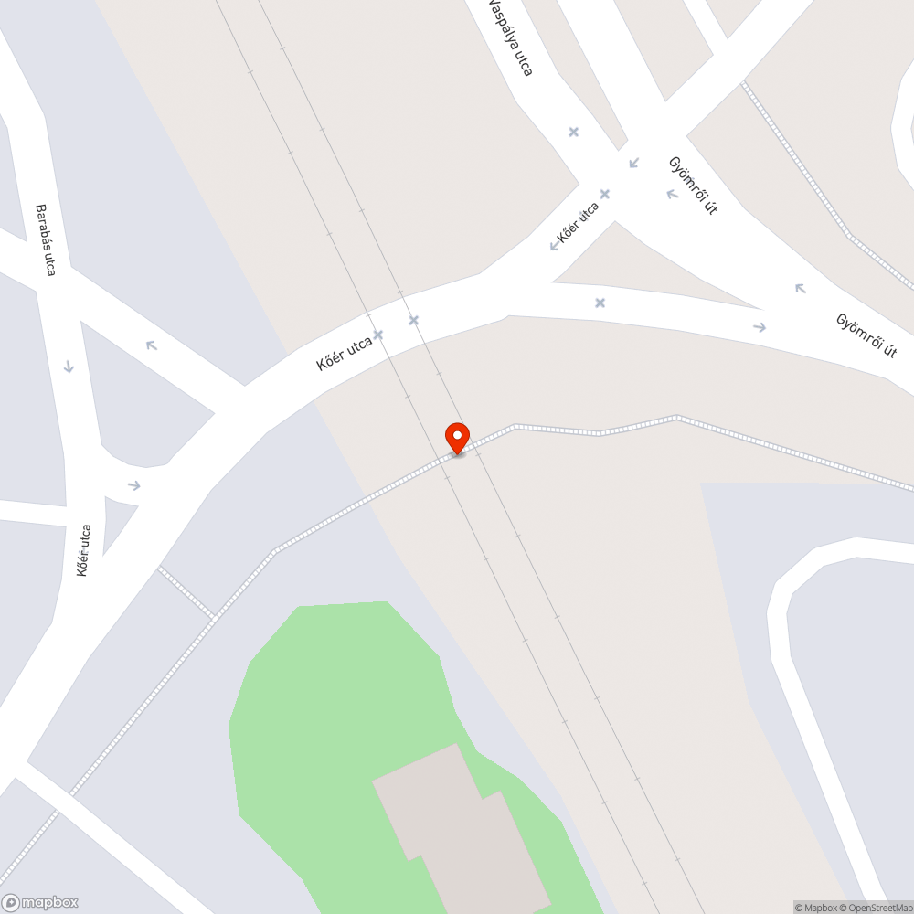 Fénysorompó bejelentés helye