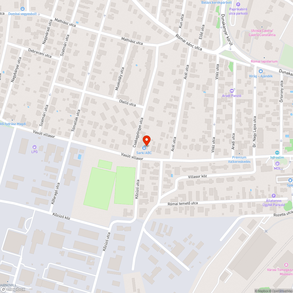 3 m²-es kátyú, gumikra veszélyes bejelentés helye