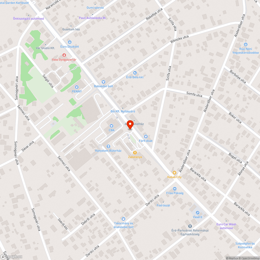 Szemetes járda melletti zöld bejelentés helye