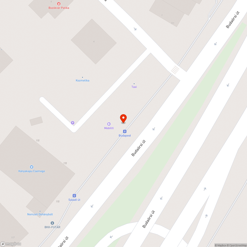 Összefirkált Volánbusz megálló bejelentés helye