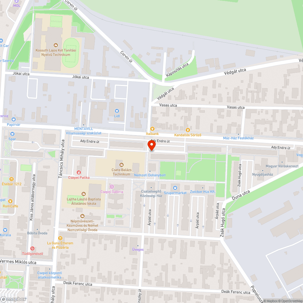 Kátyú a parkolóban bejelentés helye