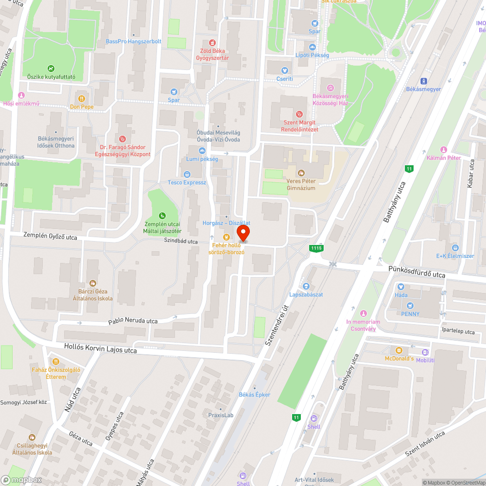 Kátyú bejelentés helye