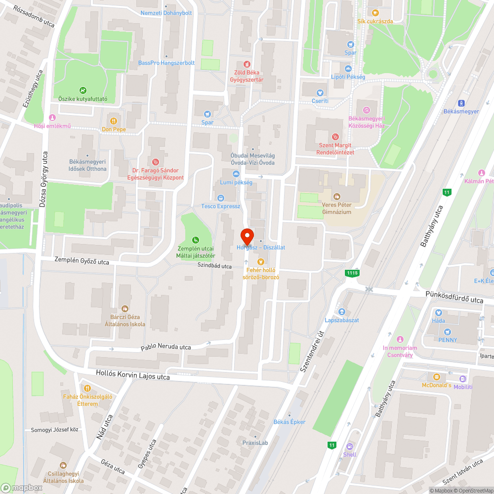 Kátyú bejelentés helye