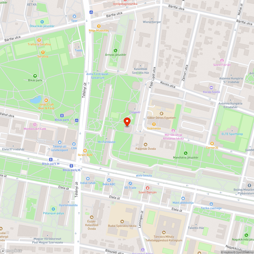 Megsérült aknafedél bejelentés helye