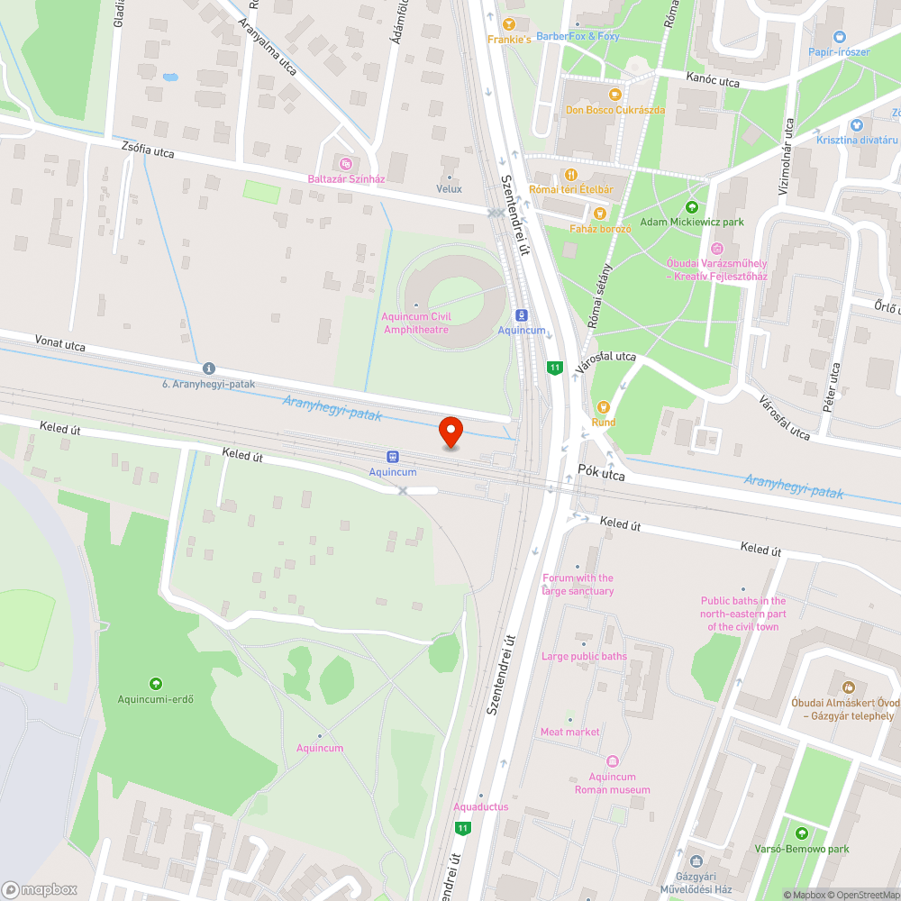 Aquincum máv megálló korlátjának hibája bejelentés helye