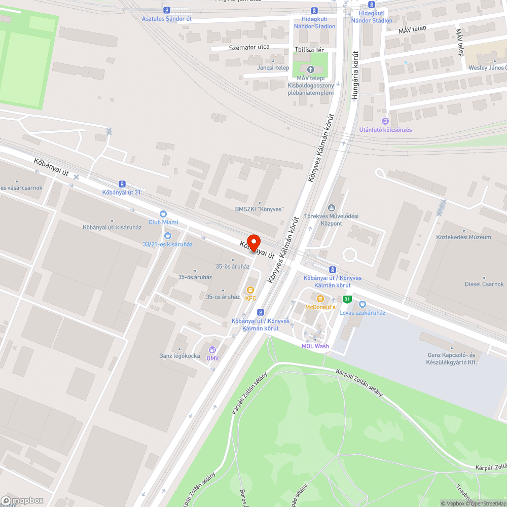 Feldöntött hírközlési szekrény bejelentés helye