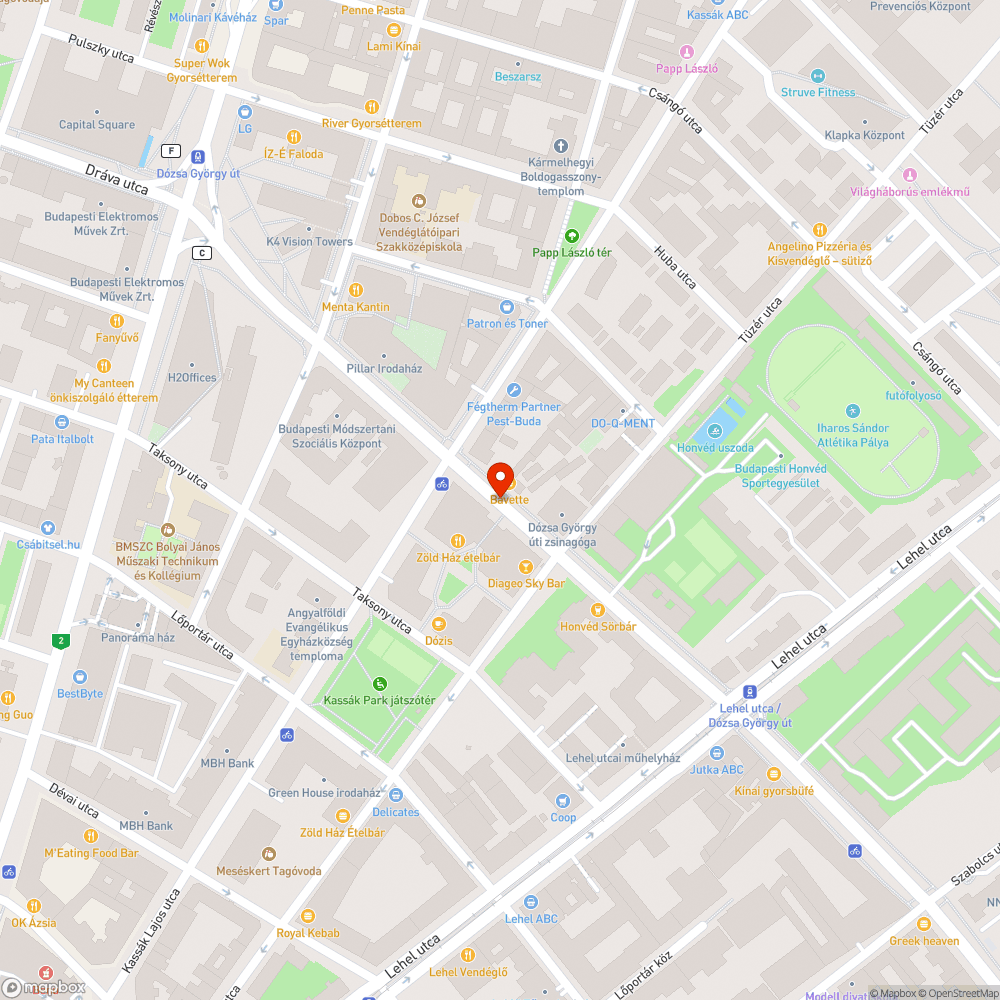 Facsonk bejelentés helye