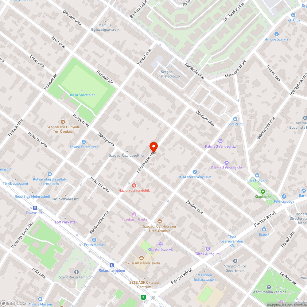 Zöldterületre kidobott hűtő bejelentés helye