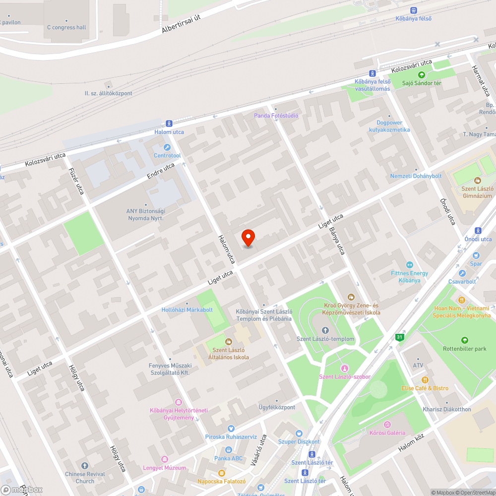 Kiszáradt fa a Liget utca 20. házszám előtt bejelentés helye