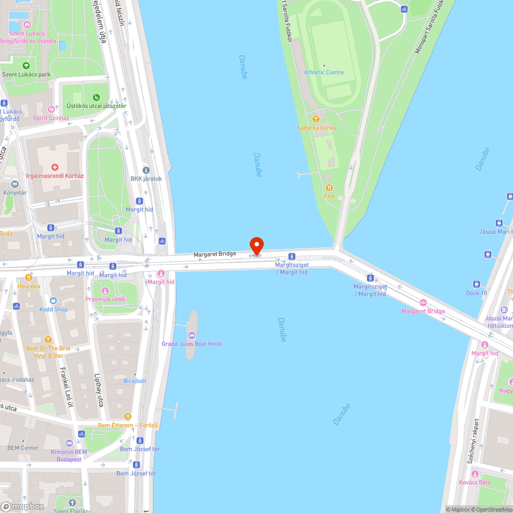 Nem világít egynéhány lámpa a Margit hídon bejelentés helye