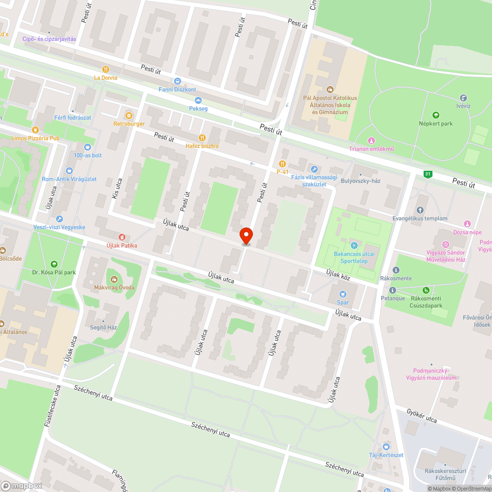 Eldobott tábla a fűben a Pesti út 83. szám közelében bejelentés helye