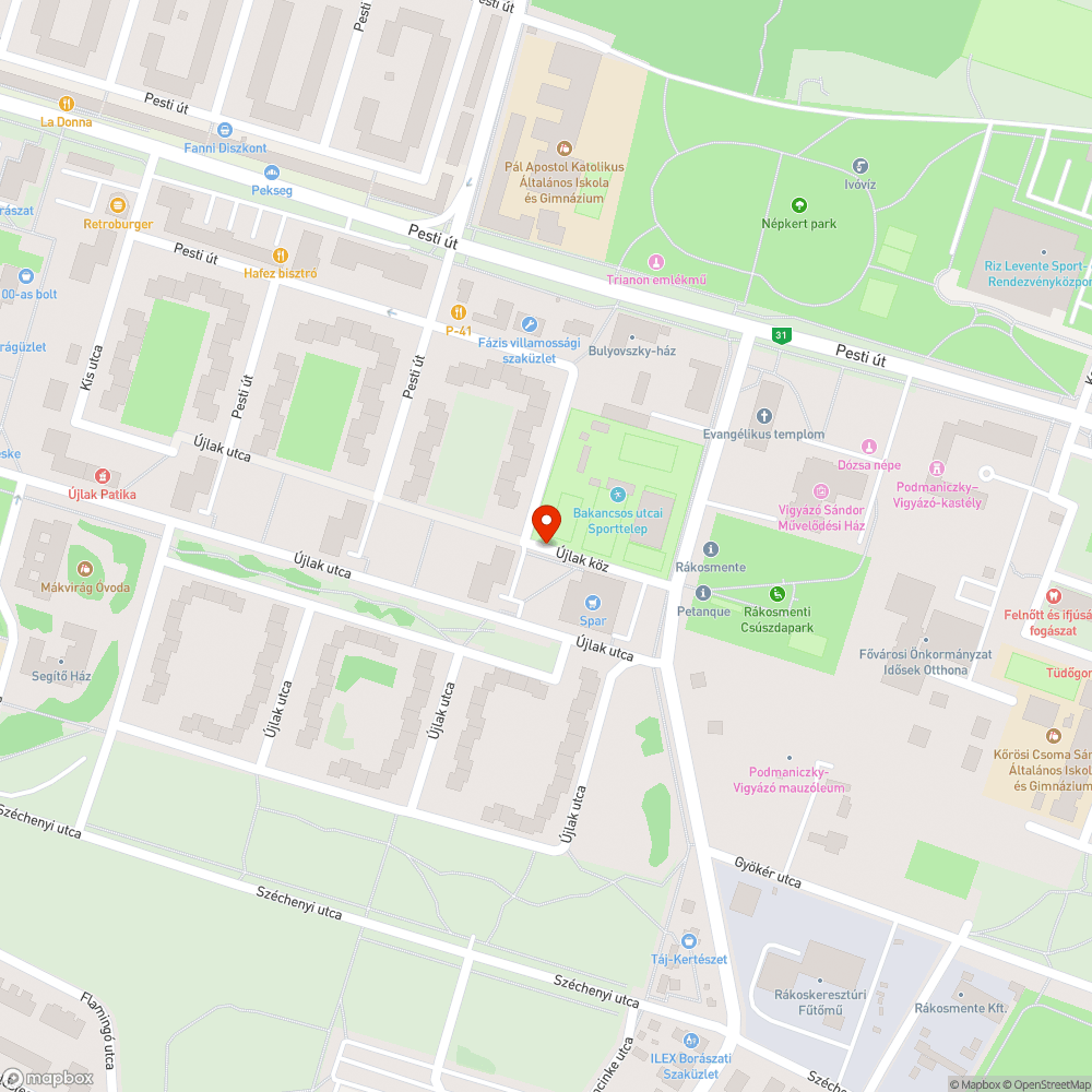 Kátyús úttest az Újlak utca 5. szám környékén bejelentés helye