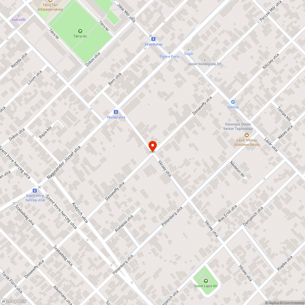 Beszakadt úttest bejelentés helye