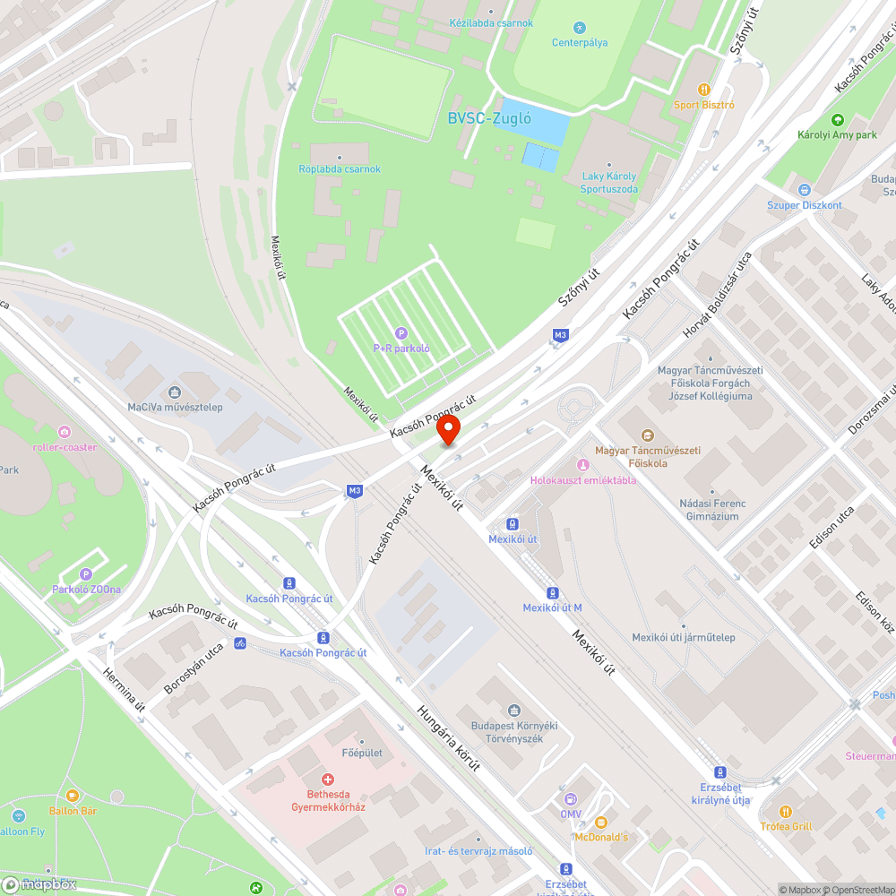 Kivezető csomópont útmélyedés bejelentés helye