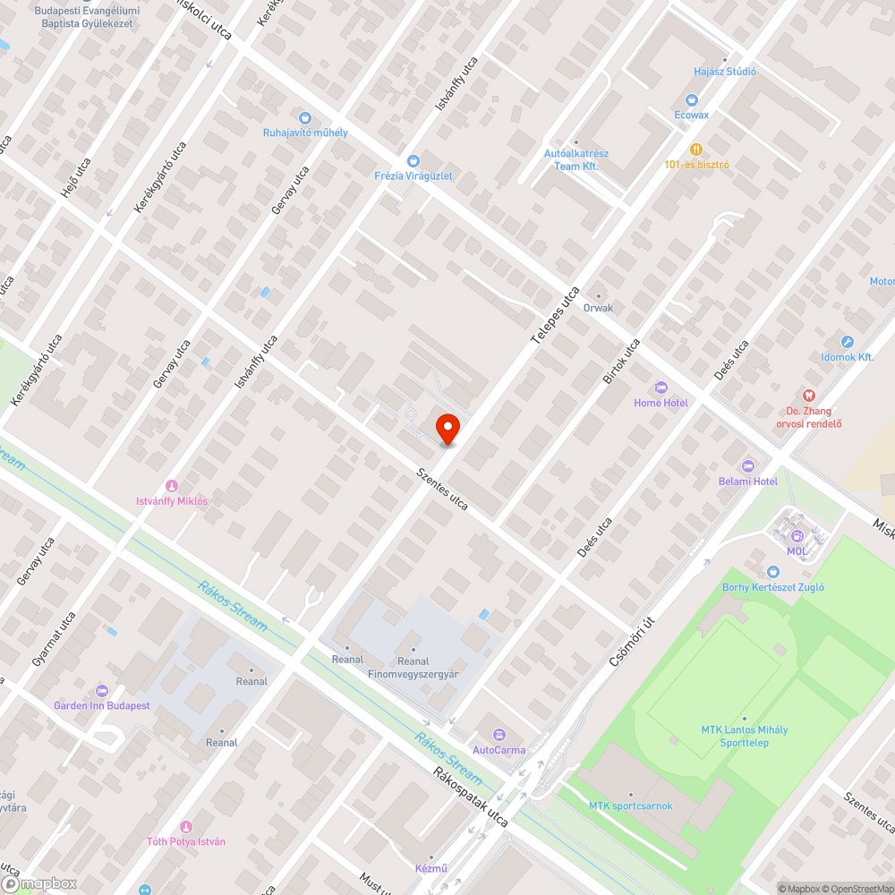 Buszmegálló bejelentés helye