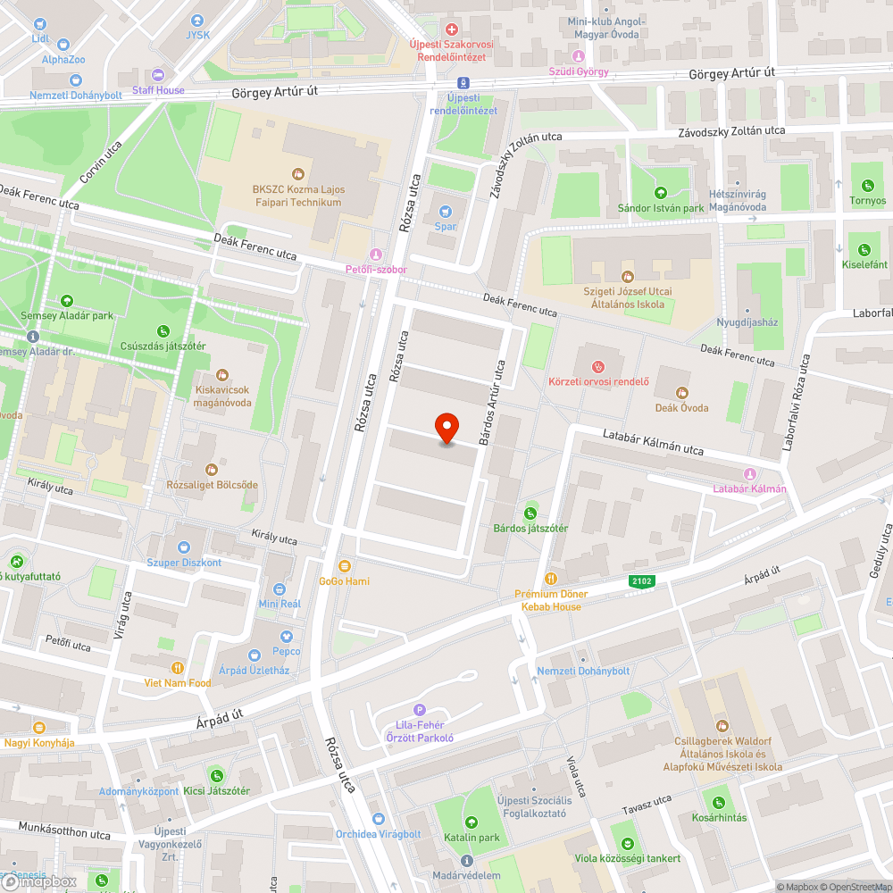 Parkolás bejelentés helye