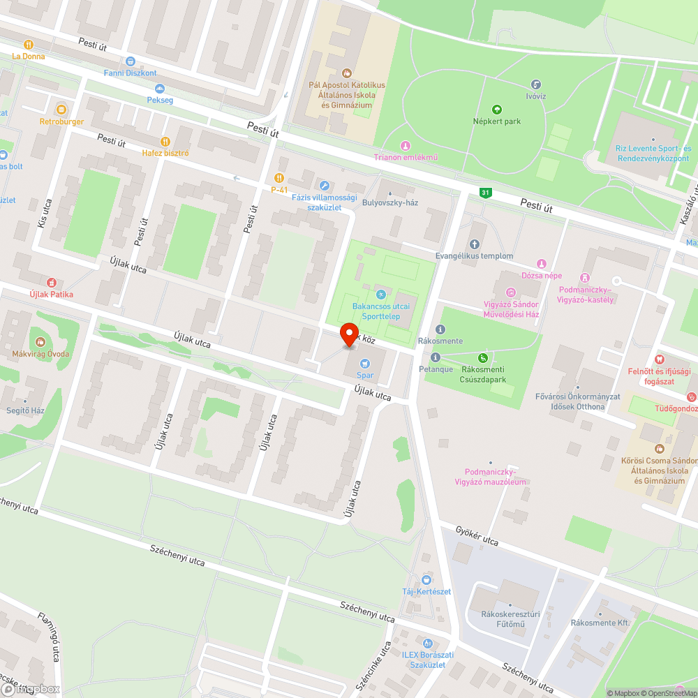 Bubbles tábla bejelentés helye