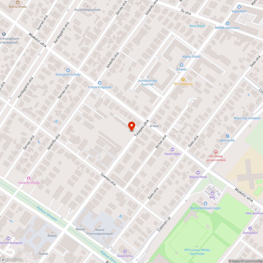 Parkolás bejelentés helye