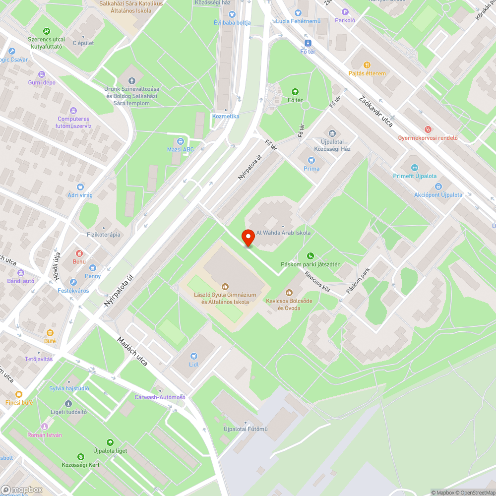 Megrongált szemetesedény bejelentés helye